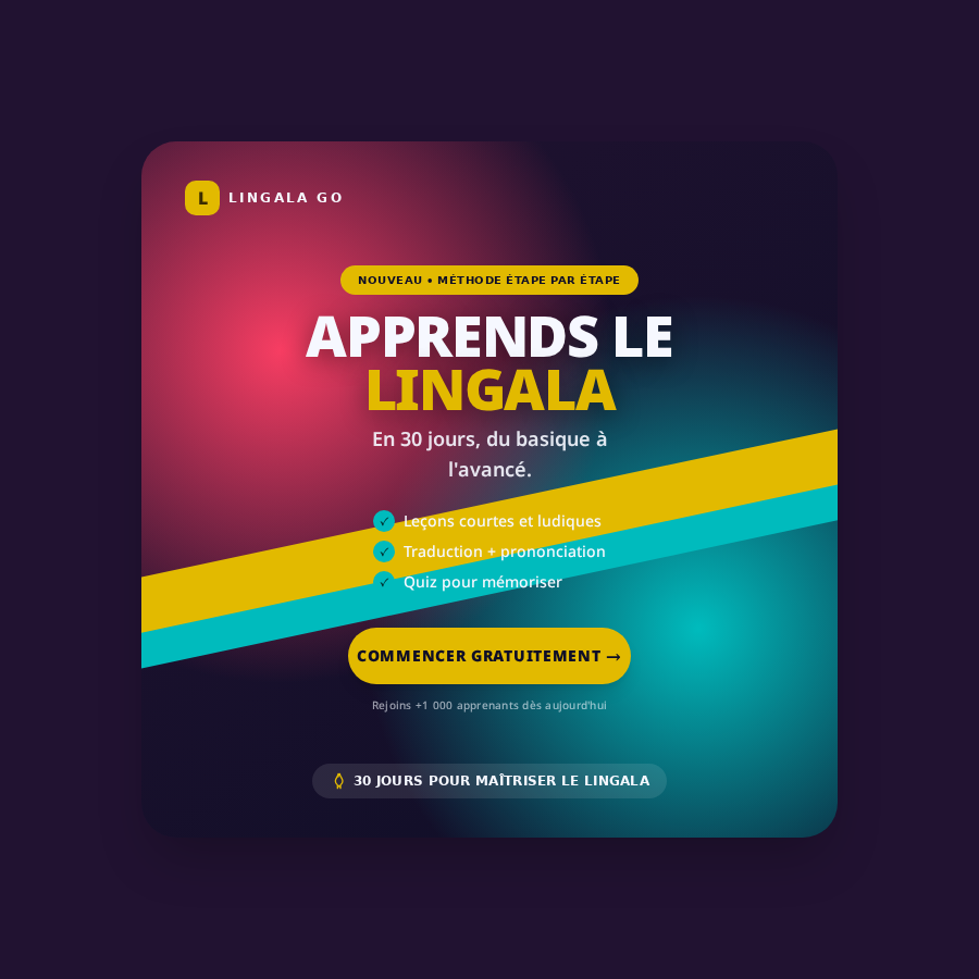 Apprends le Lingala - Guide Interactif Complet